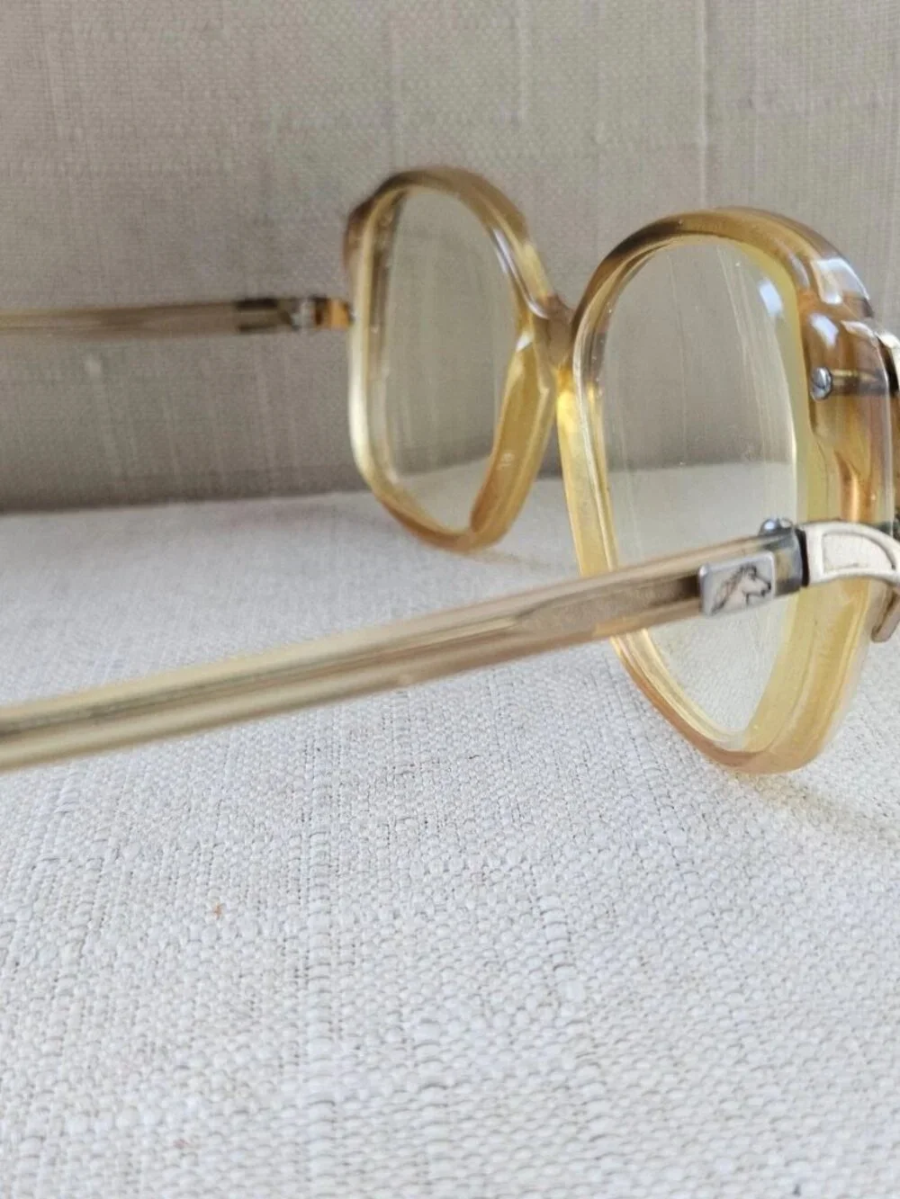 Vintage Jordache Women Eyeglasses Frame Tan Tone Eyewear Glasses Frame France